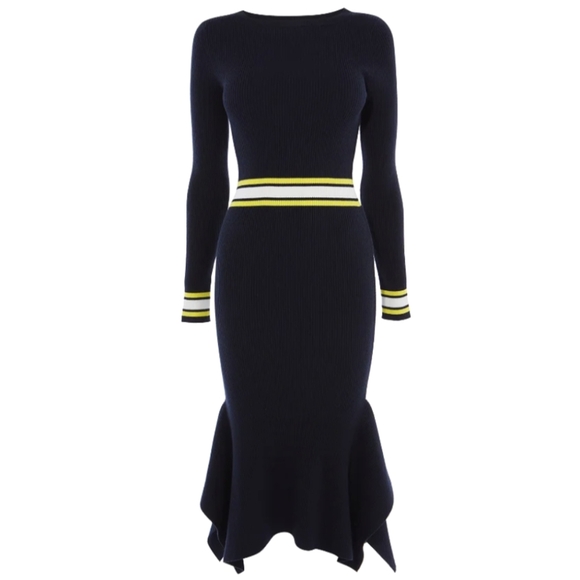 Karen Miller Frill Hem Long Sleeved Dress - Picture 3 of 6